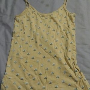 floral yellow tank